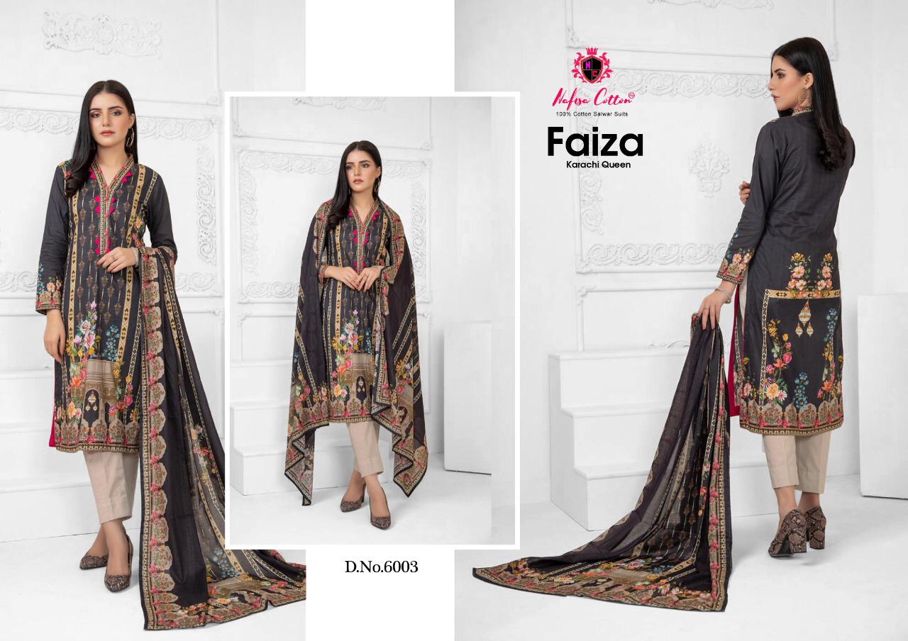 Nafisa Faiza Karachi Queen 6 Fancy Casual Daily Wear Dress Material Collection